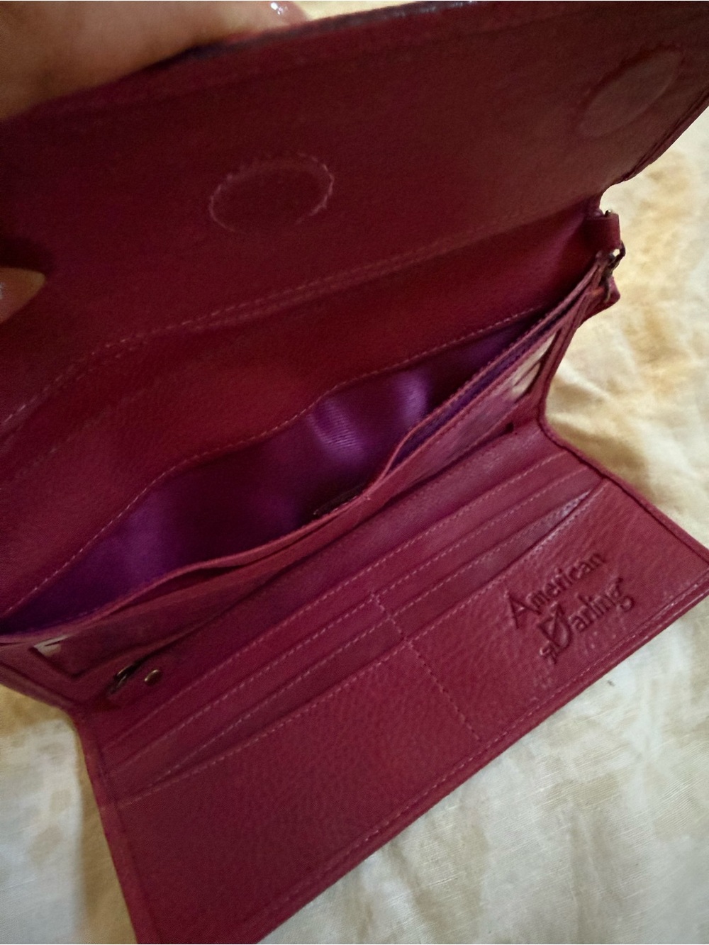 Like New Upcycled Crossbody Wallet Repurposed American Darling Louis Vuitton - Picture 4 of 10
